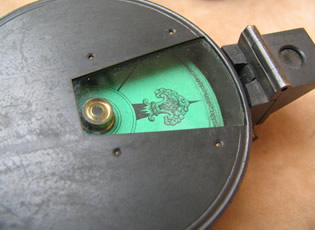 19th century prismatic green card compass by C Owen London