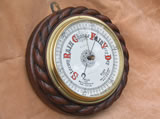 19th century rope twist aneroid barometer by G R Eve & Co