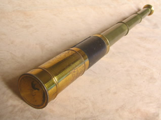 3 draw marine pocket telescope circa 1870