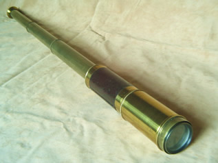 Mid 19th century leather clad marine telescope