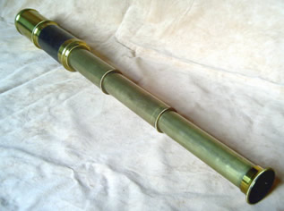 19th century 3 draw ships telescope