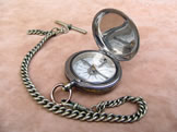 Negretti & Zambra pocket compass with chain