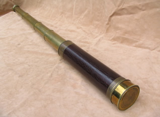 Large 19th century 4 draw marine telescope