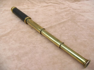 19th century leather clad pocket telescope