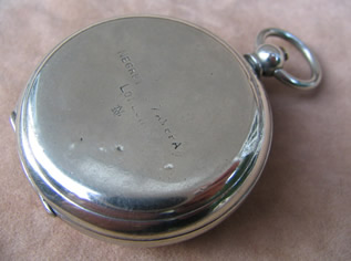 Close up view of markings and small dints