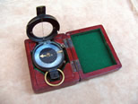 1916 British army marching compass in fitted mahogany case