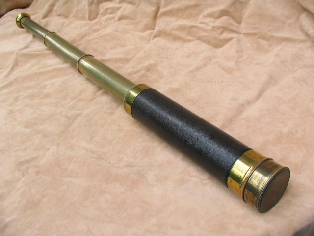 Antique 3 draw marine telescope