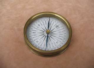Elliott & Sons brass cased pocket compass circa 1850