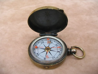 Tycos brass cased pocket compass circa 1900