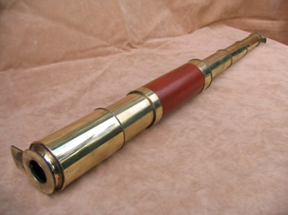Mid 19th century 3 draw marine telescope by JP Cutts Sutton & Son London