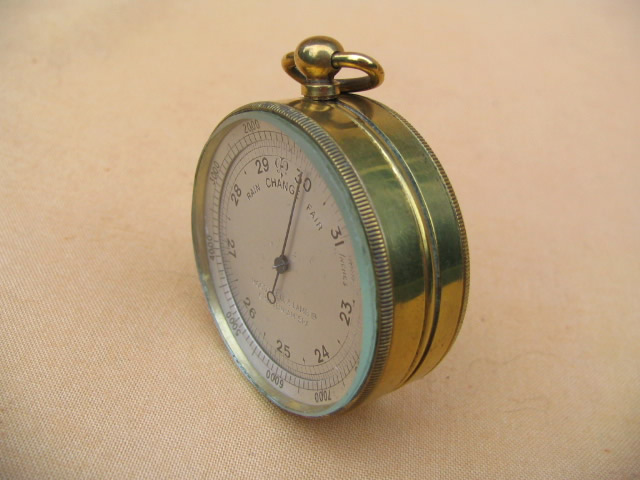 Early 20th century pocket barometer by Moody Bell & Lamb Cheltenham Spa