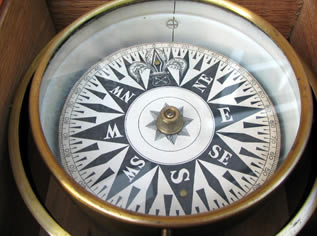 Close up view of card dial and bowl