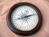 Late 19th century 9" diameter mahogany cased compass