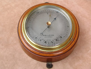 Edwardian aneroid wall barometer by Dollond London
