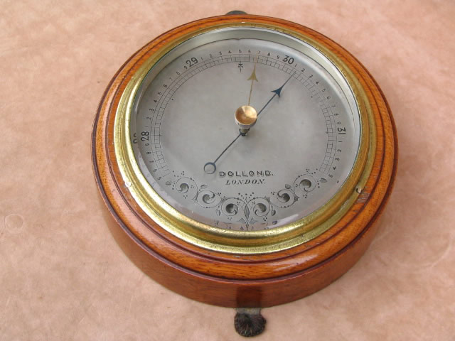 Edwardian aneroid wall barometer by Dollond London