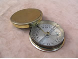 Victorian brass cased pocket compass by Short & Mason London
