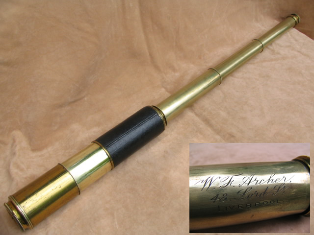 Marine telescope by W F Archer Liverpool - circa 1870