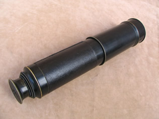 19th century leather clad ships telescope