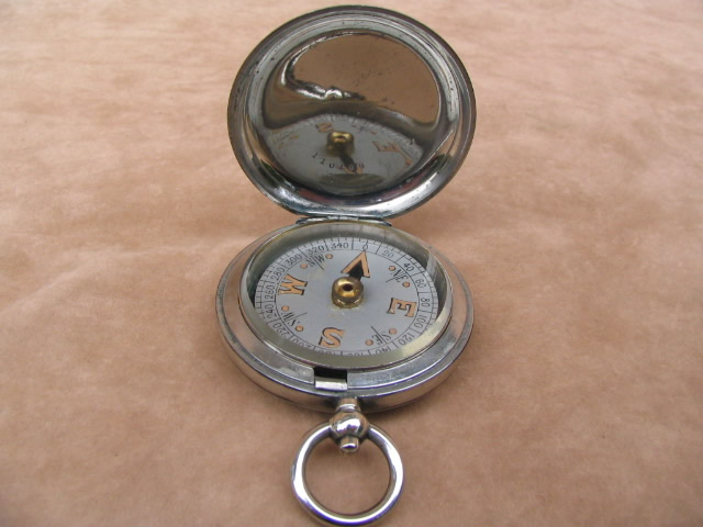 Full hunter cased military pocket compass by C Haseler, dated 1918
