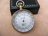 19th century Dollond aneroid pocket barometer with altimeter