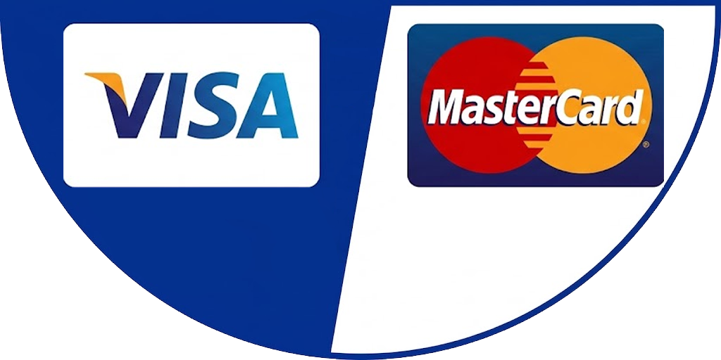 We accept Visa and Mastercard