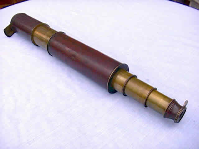 19th C Copper & Brass telescope
