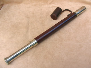 Single draw Officer of the Watch telescope with leather end cap