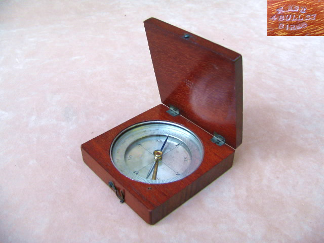 Vintage pocket compass by M Ash of Birmingham