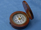 19th Century mahogany cased compass