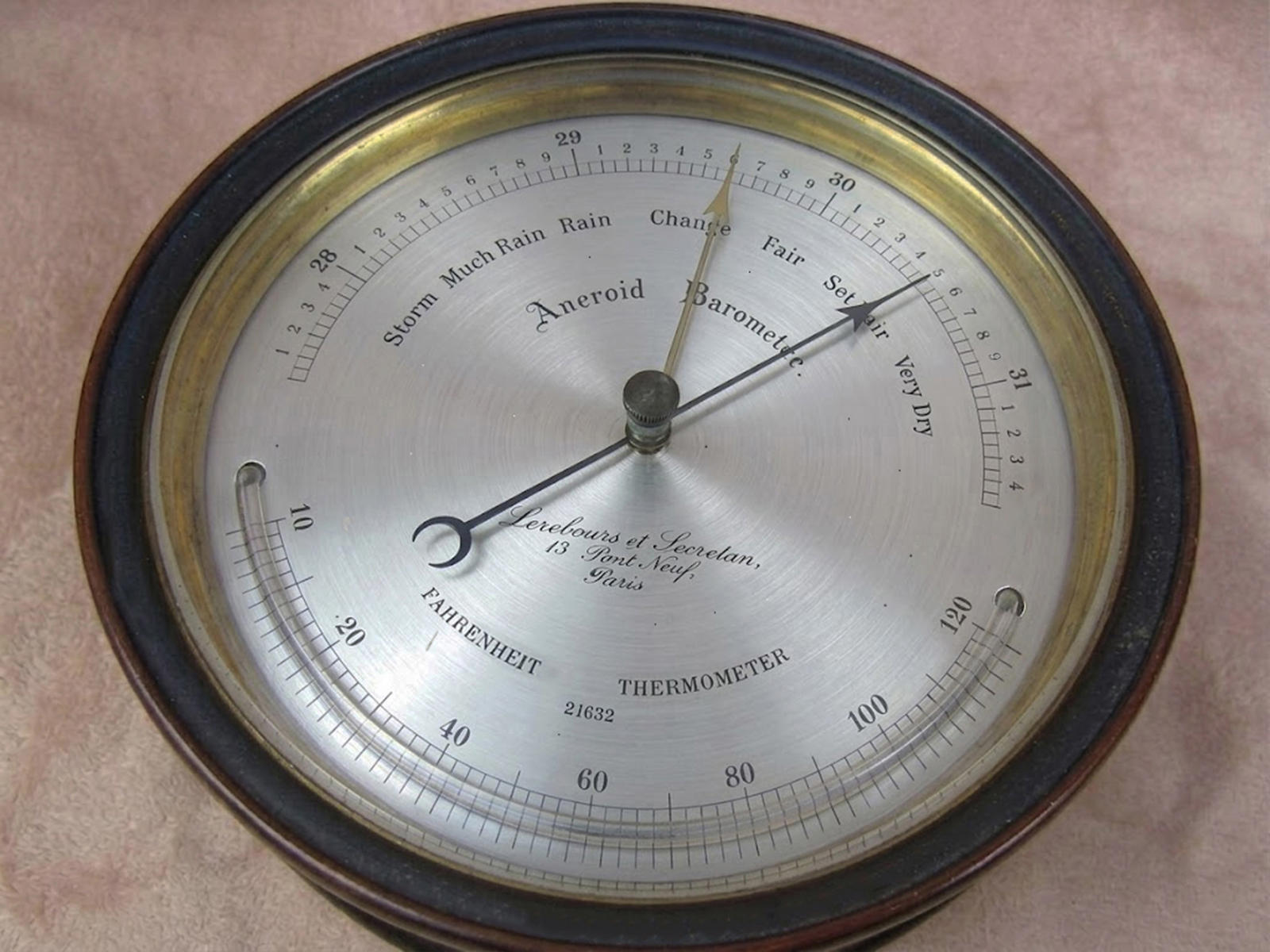 Lerebours et Secretan aneroid barometer circa 1850