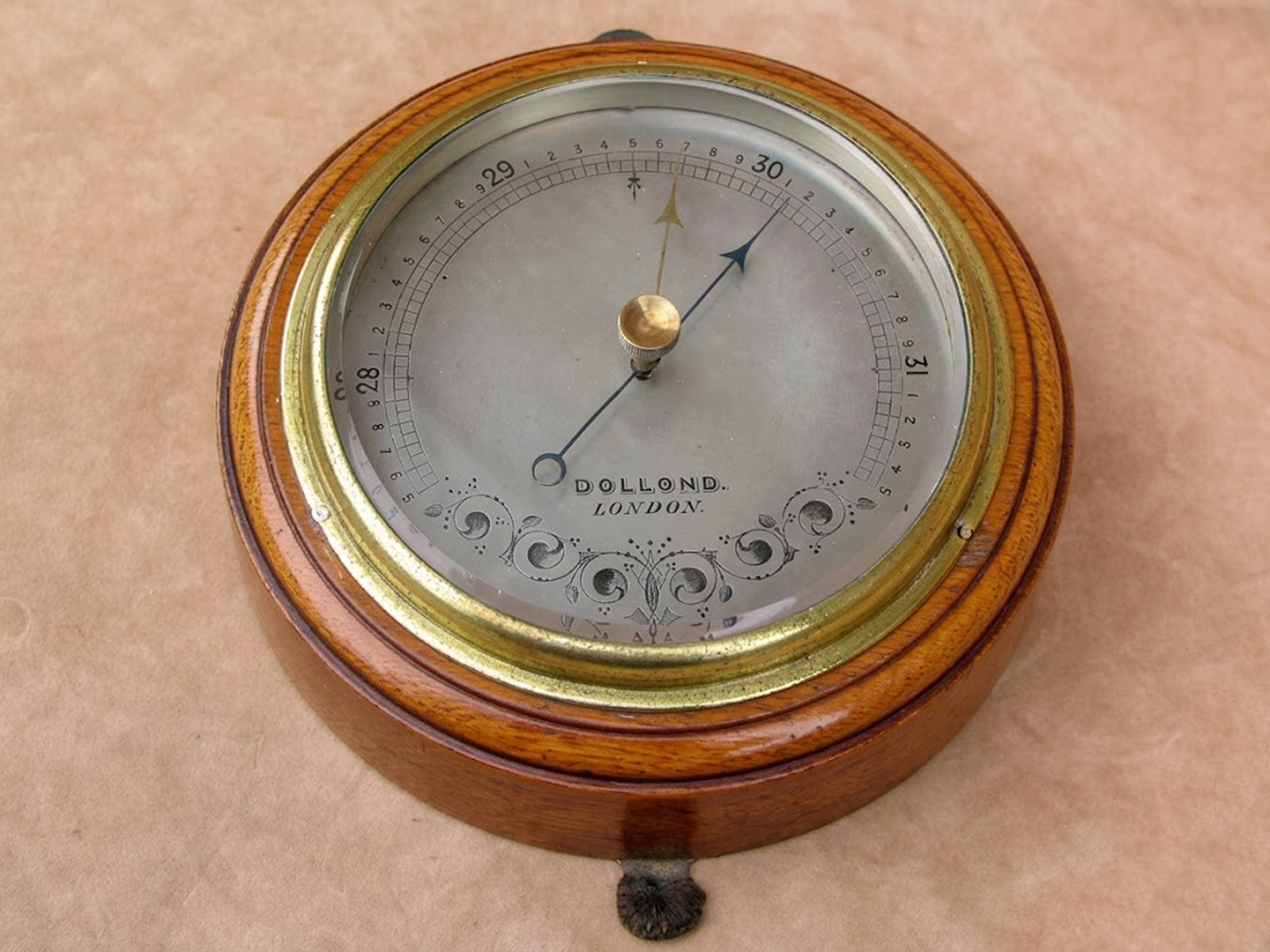 Edwardian aneroid wall barometer by Dollond London