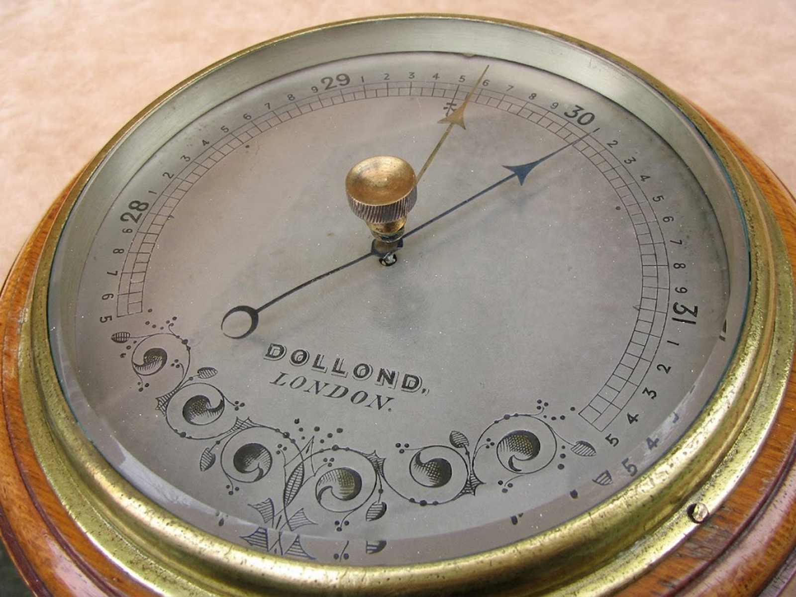 Aneroid wall barometer by Dollond London circa 1910