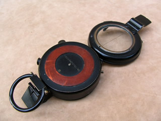 Reverse view of compass