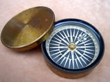 Georgian brass pocket compass by James Parkes