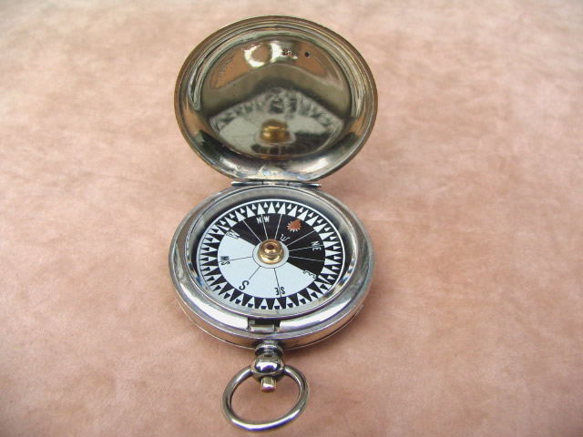 1920's Singer patent style pocket compass by Dollond London