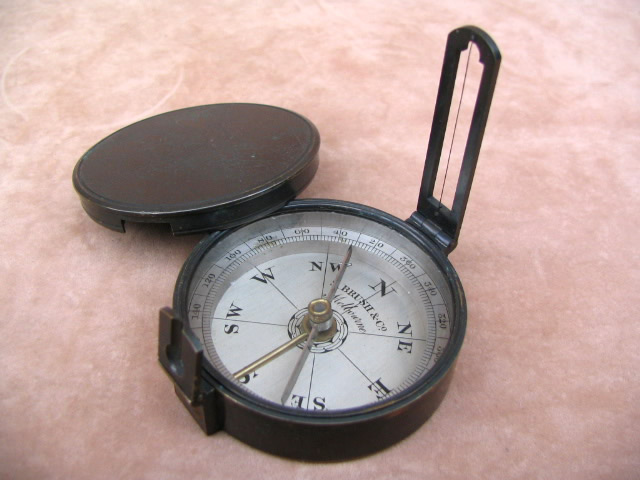 Pocket compass with folding sight vanes