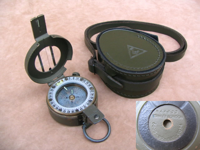 Stanley G150 prismatic compass with Iraqi army carry case