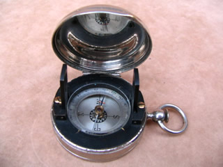 Vintage hunter cased compass with sight vanes