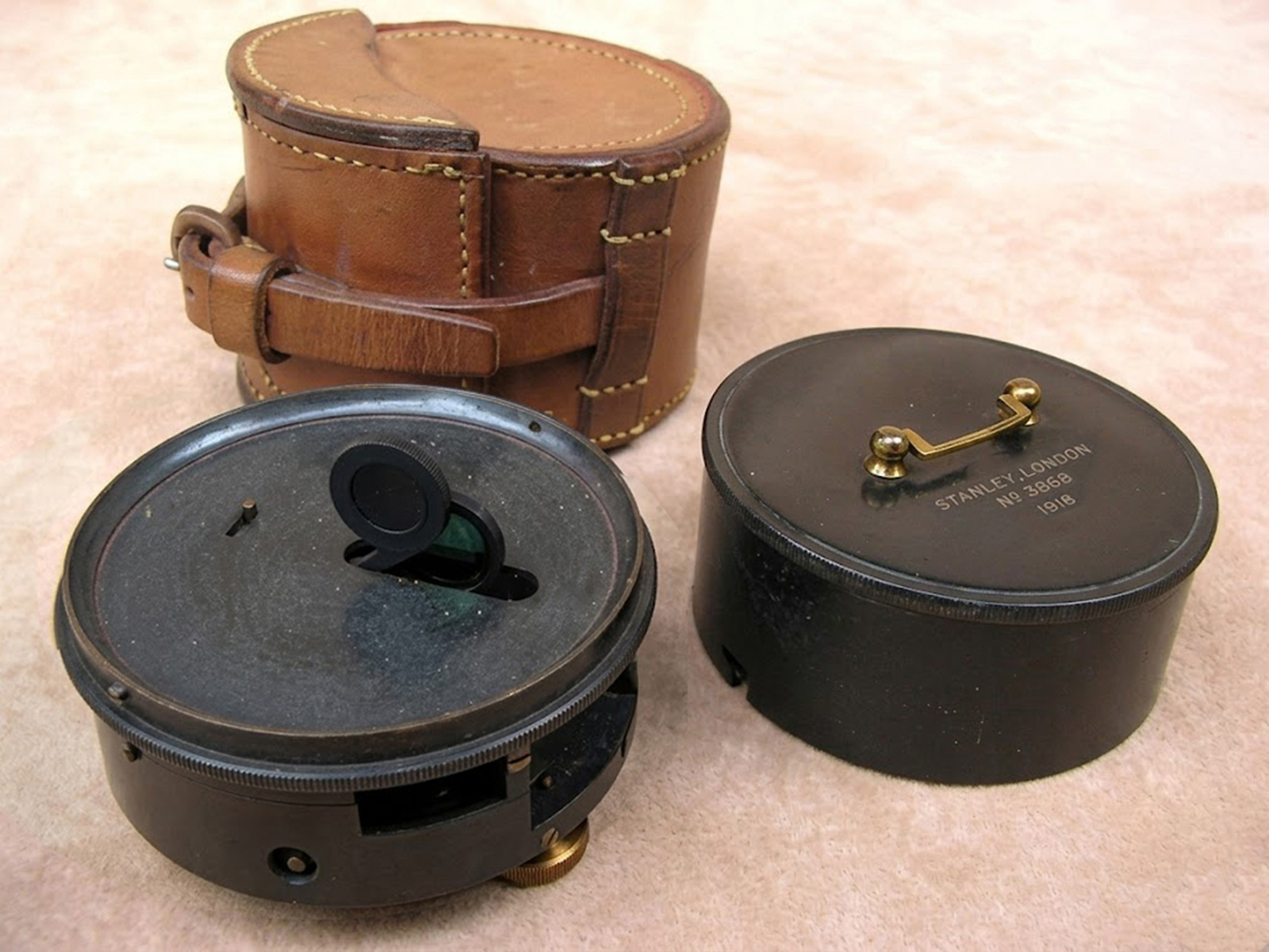 WW1 Stanley box sextant dated 1918