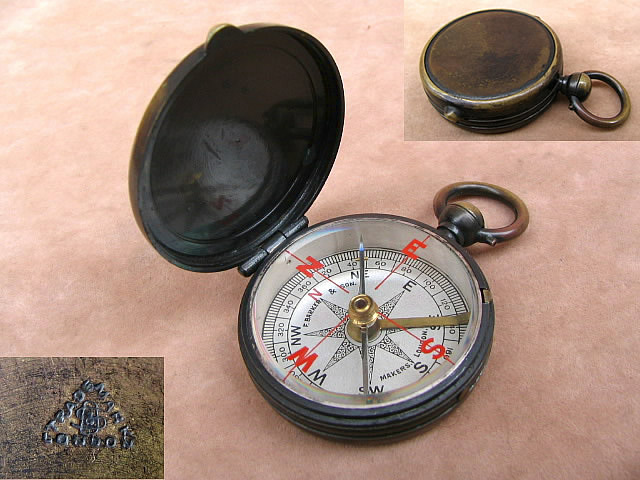 Francis Barker & Son pocket compass circa 1880