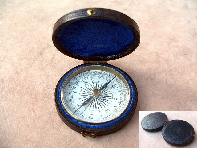 Early Victorian pocket compass circa 1850