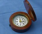19th Century mahogany cased compass