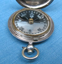 Silver compass hallmarked London 1892