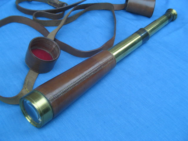 19th C 2 draw field telescope, by Troughton & Simms