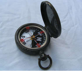 19th century pocket compass by Doublet Moorgate St, London