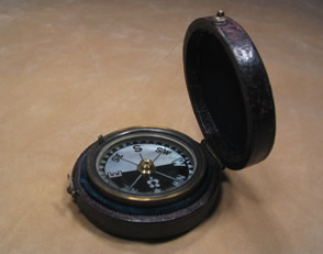 Victorian MoP dial pocket compass