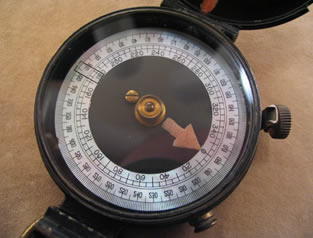 E R Watts MK IX marching compass, 1935