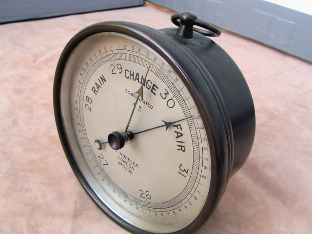 Aneroid ships barometer by T Wheeler London
