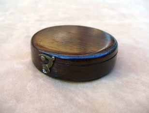 19th century mahogany pocket compass
