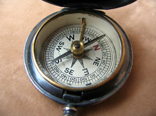 Antique German pocket compass